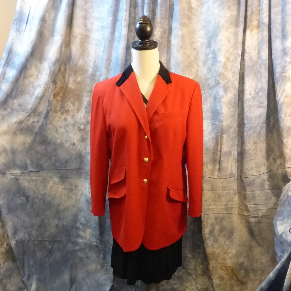 Ralph Lauren Red Equestrian Riding Blazer 20W